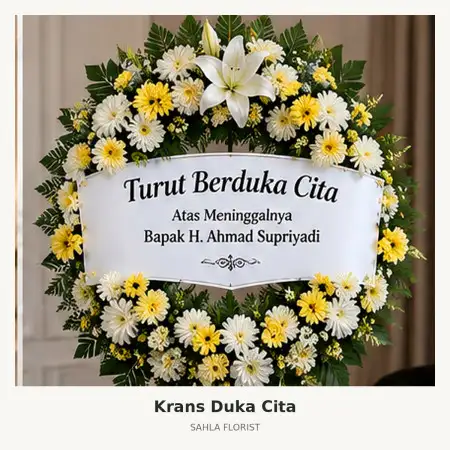 Krans Bunga Duka Mesuji